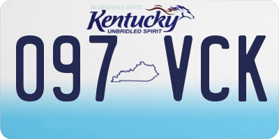 KY license plate 097VCK
