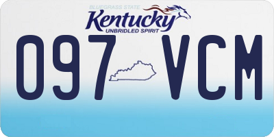 KY license plate 097VCM