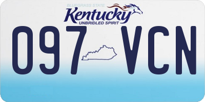 KY license plate 097VCN