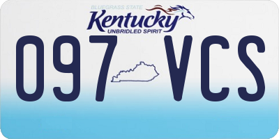 KY license plate 097VCS