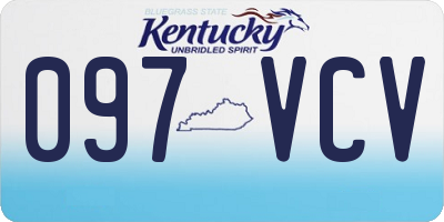 KY license plate 097VCV