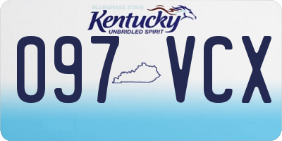 KY license plate 097VCX