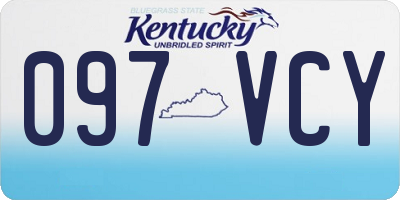 KY license plate 097VCY