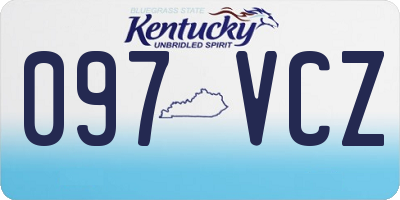 KY license plate 097VCZ