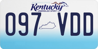 KY license plate 097VDD