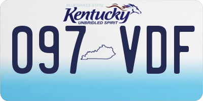 KY license plate 097VDF