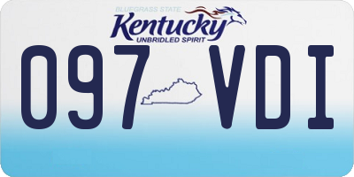 KY license plate 097VDI