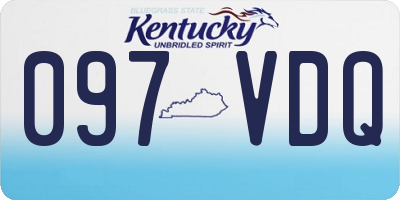 KY license plate 097VDQ