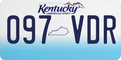 KY license plate 097VDR
