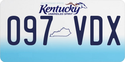 KY license plate 097VDX