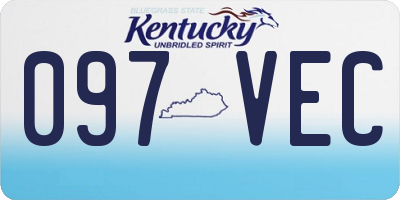 KY license plate 097VEC