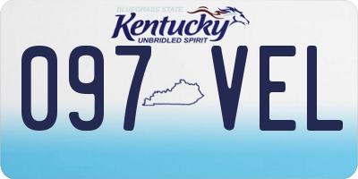 KY license plate 097VEL