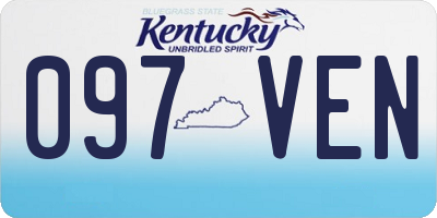KY license plate 097VEN