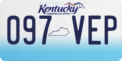 KY license plate 097VEP