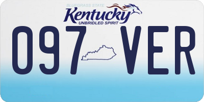 KY license plate 097VER