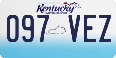 KY license plate 097VEZ
