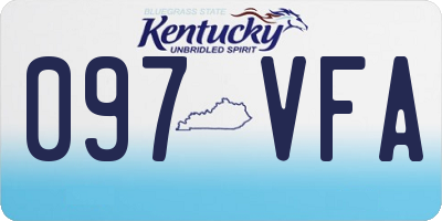 KY license plate 097VFA