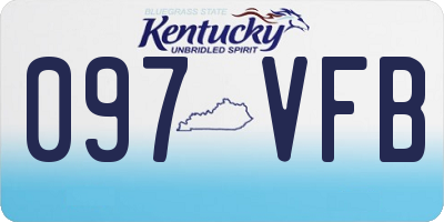 KY license plate 097VFB