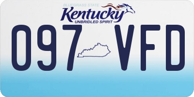 KY license plate 097VFD