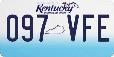 KY license plate 097VFE