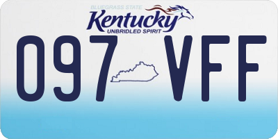 KY license plate 097VFF