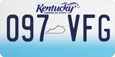 KY license plate 097VFG