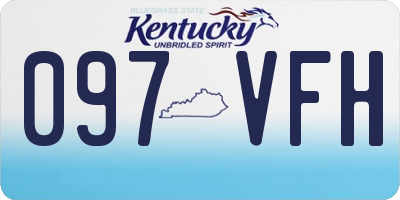 KY license plate 097VFH