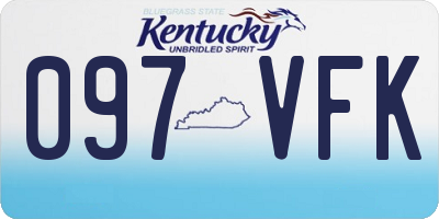 KY license plate 097VFK