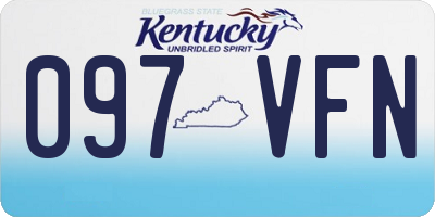 KY license plate 097VFN