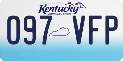 KY license plate 097VFP