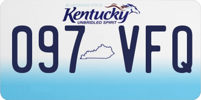 KY license plate 097VFQ