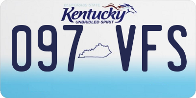 KY license plate 097VFS