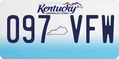KY license plate 097VFW