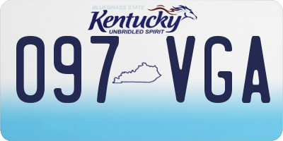 KY license plate 097VGA