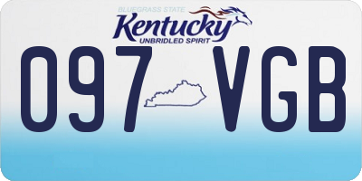 KY license plate 097VGB