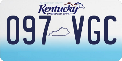 KY license plate 097VGC