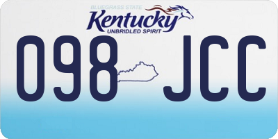 KY license plate 098JCC