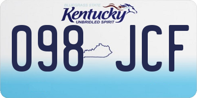 KY license plate 098JCF