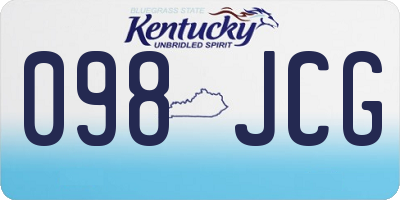 KY license plate 098JCG