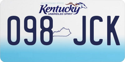 KY license plate 098JCK