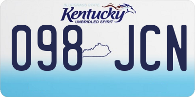 KY license plate 098JCN