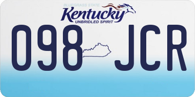 KY license plate 098JCR