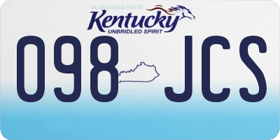 KY license plate 098JCS