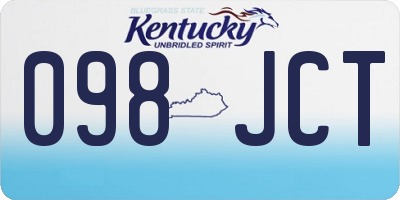 KY license plate 098JCT