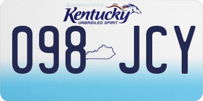 KY license plate 098JCY