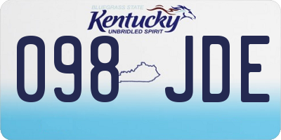 KY license plate 098JDE