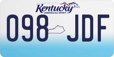 KY license plate 098JDF