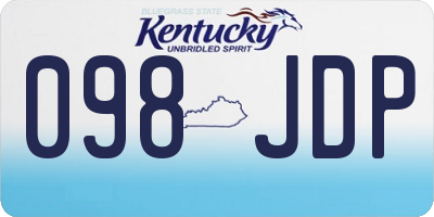 KY license plate 098JDP