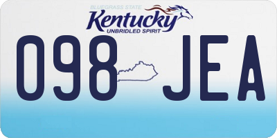 KY license plate 098JEA