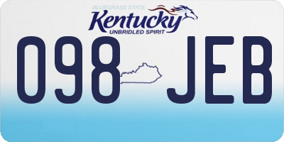 KY license plate 098JEB